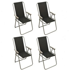 4 x Garden Chair Metal Folding