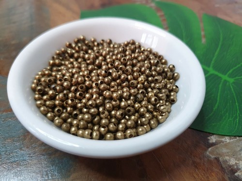 2mm brass beads 100 pcs - brass,
