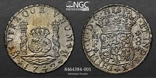 1742 Shipwreck 8 Reales Pillar Dollar silver coin - Hollandia NGC AU + COA