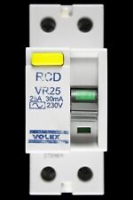 VOLEX 25 AMP 30mA DOUBLE POLE RCD TYPE AC VR25