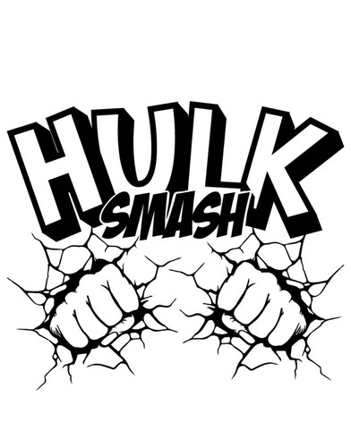 Hulk smash vinyl decal - 12”,
