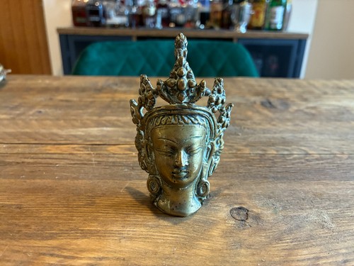 Buddha face small solid - solid, brass