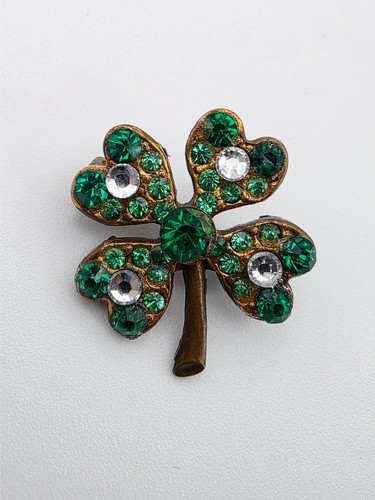 Vintage green rhinestone - vintage, four