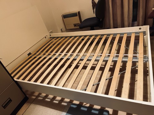 Ikea nordli wooden bed frame - bed,