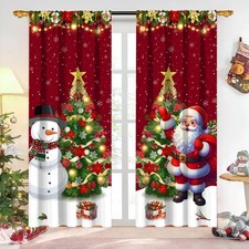 Christmas Curtain Merry