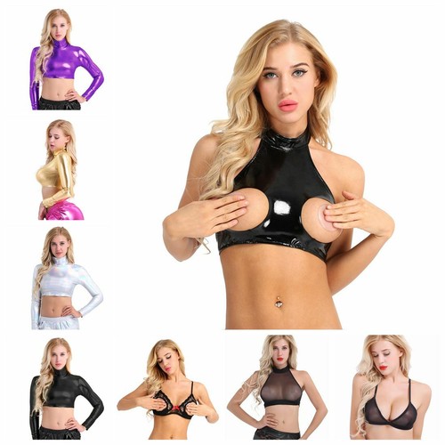 Women pvc leather cupless - women, tank