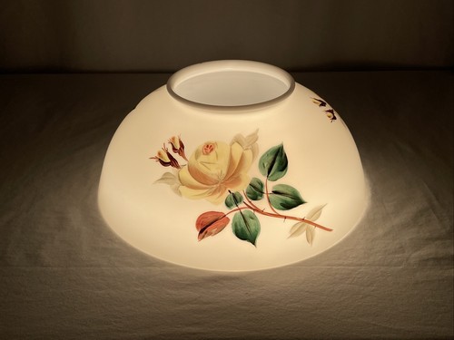 Antique hand painted glass - hand,