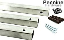 Brushed Stainless Steel 25 x 25 mm BOX SECTION Security WINDOW BAR Grill ZB