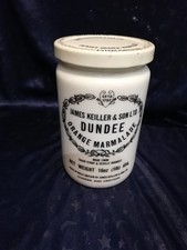 Empty James Keiller & Sons Ltd Dundee Orange Marmalade Jar With Lid