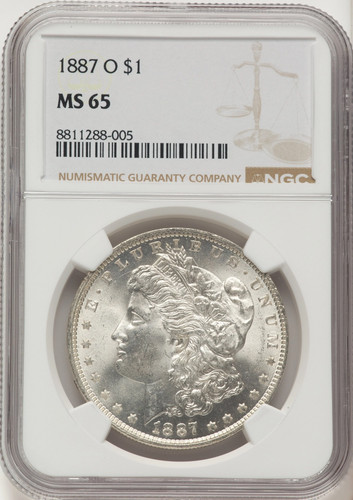 1887 morgan dollar - dollar, ms65