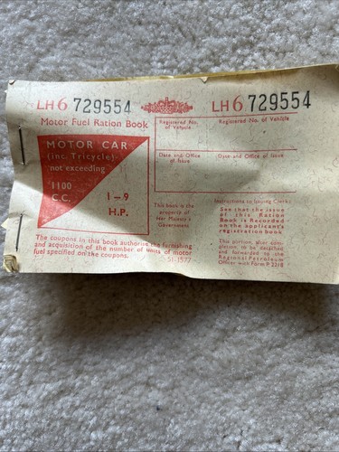 Vintage motor fuel ration - vintage,
