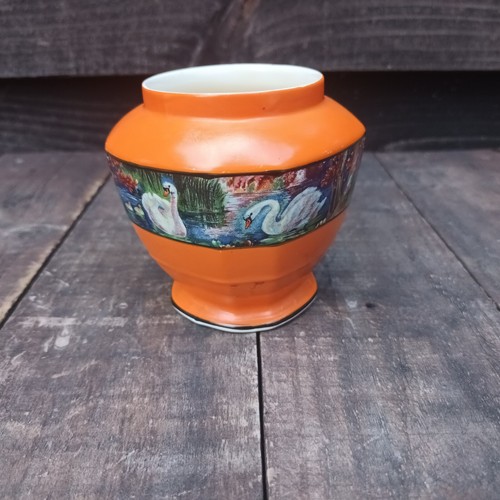 Small nelson ware orange vase - orange,