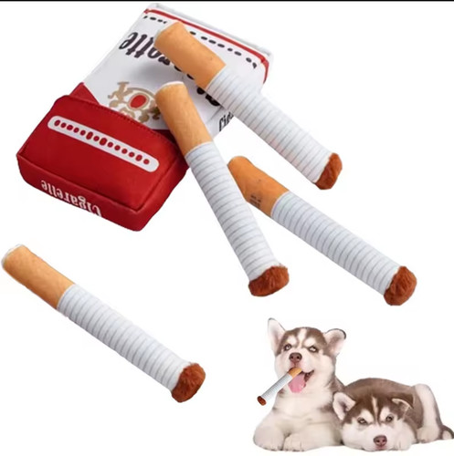 Interactive cigarette dog toy - dog,