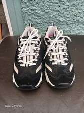 Womens Skechers Size 7 D'Lites Memory Foam Casual Trainers Black and White