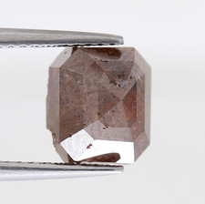 EMERALD SHAPE BROWN COLOR 4.14 CT BRILLIANT CUT DIAMOND NATURAL LOOSE DIAMOND