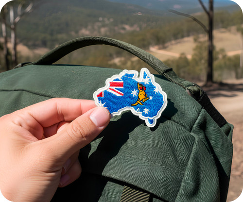 Australia country shape flag - country,
