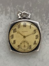 A Rare Vintage Juvenia Manufacture Open face SIlver Cushion shape Pocket Watch
