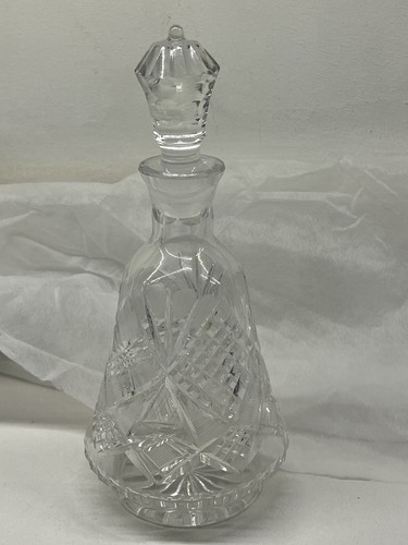 Vintage crystal decanter with - crystal,