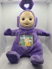 Vintage Teletubbies Tinky Winky Moving TV Television Screen  - TOMY 1996 Working