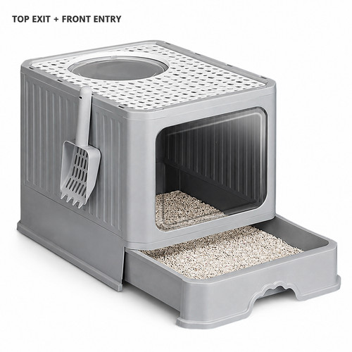 Enclosed cat litter box - xl, top