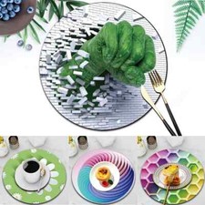 Printed PU Leather Placemats Dining Table Mats Dinner Home Kitchen PlaceMat
