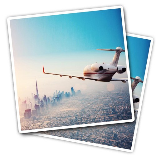 Vinyl stickers private jet - 2x,