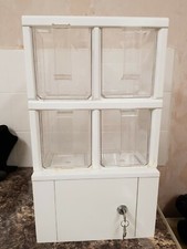 Vintage Ninka Camper Caravan Kitchen Cabinet 4 Pull Out Scoops Locking Cupboard 