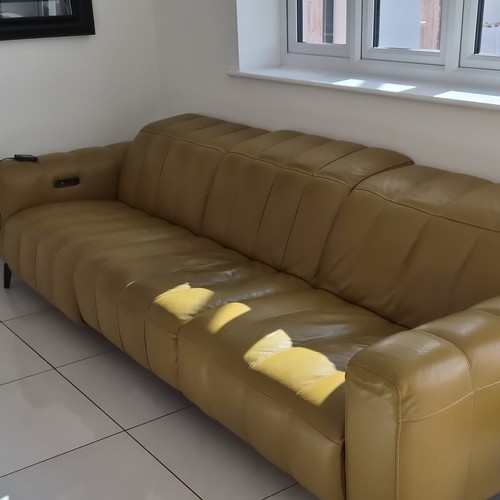 Natuzzi tan leather reclining - natuzzi,