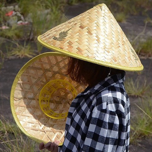 Bamboo hat chinese rattan - bamboo,