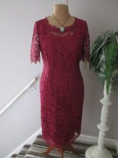 JACQUES VERT MAROON LACE DRESS