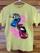 The Children's Place Race Cars Shirt EUC Boys Yellow Top Size XXL 16