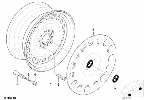Bmw genuine steel wheel rim - bmw,