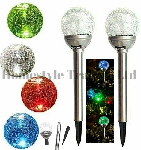 Solar powered crackle ball led - solar,