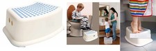 Children Anti Slip Step Stool Bathroom Bath Room Toilet Potty Training Plastic