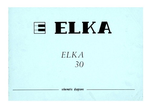 Elka service manual repair - 30,
