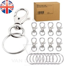 VDL 38mm Lobster Clasps Key Rings KEYRING SPLIT RINGS Hook Swivel Trigger Clips