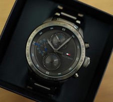 Tommy Hilfiger Gunmetal Grey Stainless Steel Mens Watch 1791806 RRP £219