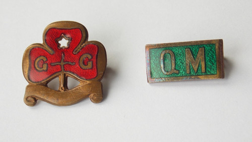 Vintage girl guide enamel - girl,