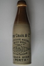 Antique Scottish Stoneware Ginger Beer John Craik & Co, Perth