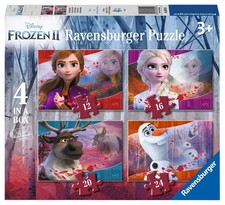 Disney Frozen 2-4 in Box (12, 16, 20, 24 Pieces) Jigsaw Puzzles for Kids Age 3