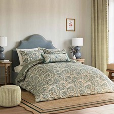 Sanderson for National Trust Tilia Lime Duvet Cover Set Soft Teal