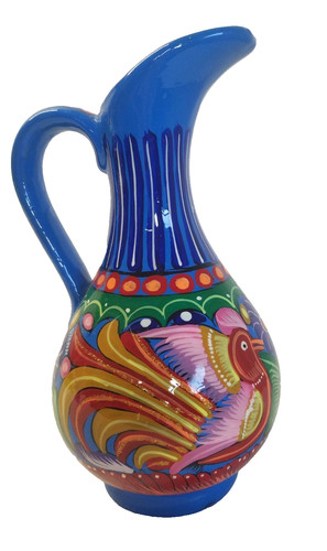 Mexican pottery pitcher vase - mexican,