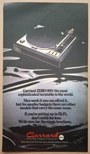 Garrard Zero-100 Turntable Original UK Press Advert  1971