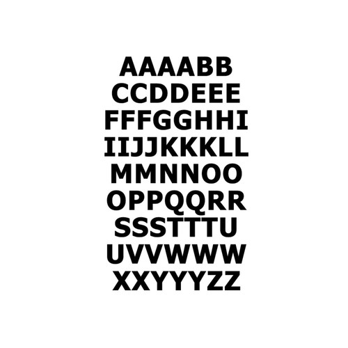 Small bold vinyl letters - vinyl,