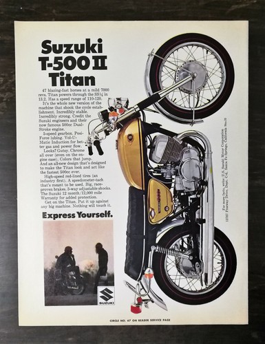 Vintage 1969 suzuki 500 ii - vintage,