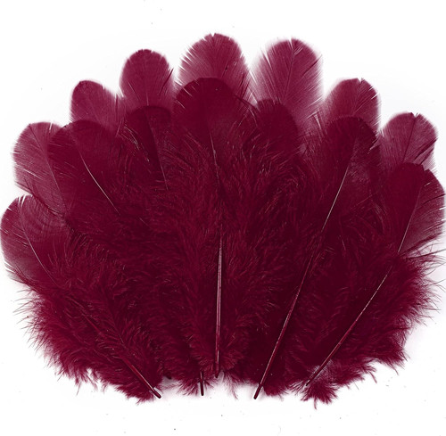 Burgundy craft feathers bulk - burgundy,