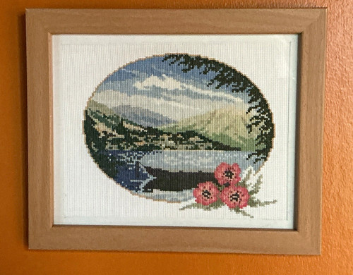 Framed finished cross - cross, stitch