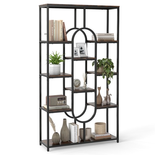 Tier bookshelf industrial - 10-tier,