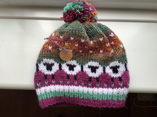 Adult hand knitted sheep - -,