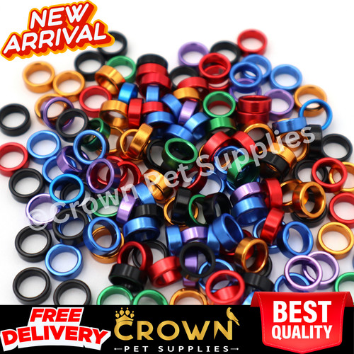 Aluminium 8mm leg rings band - aluminium,